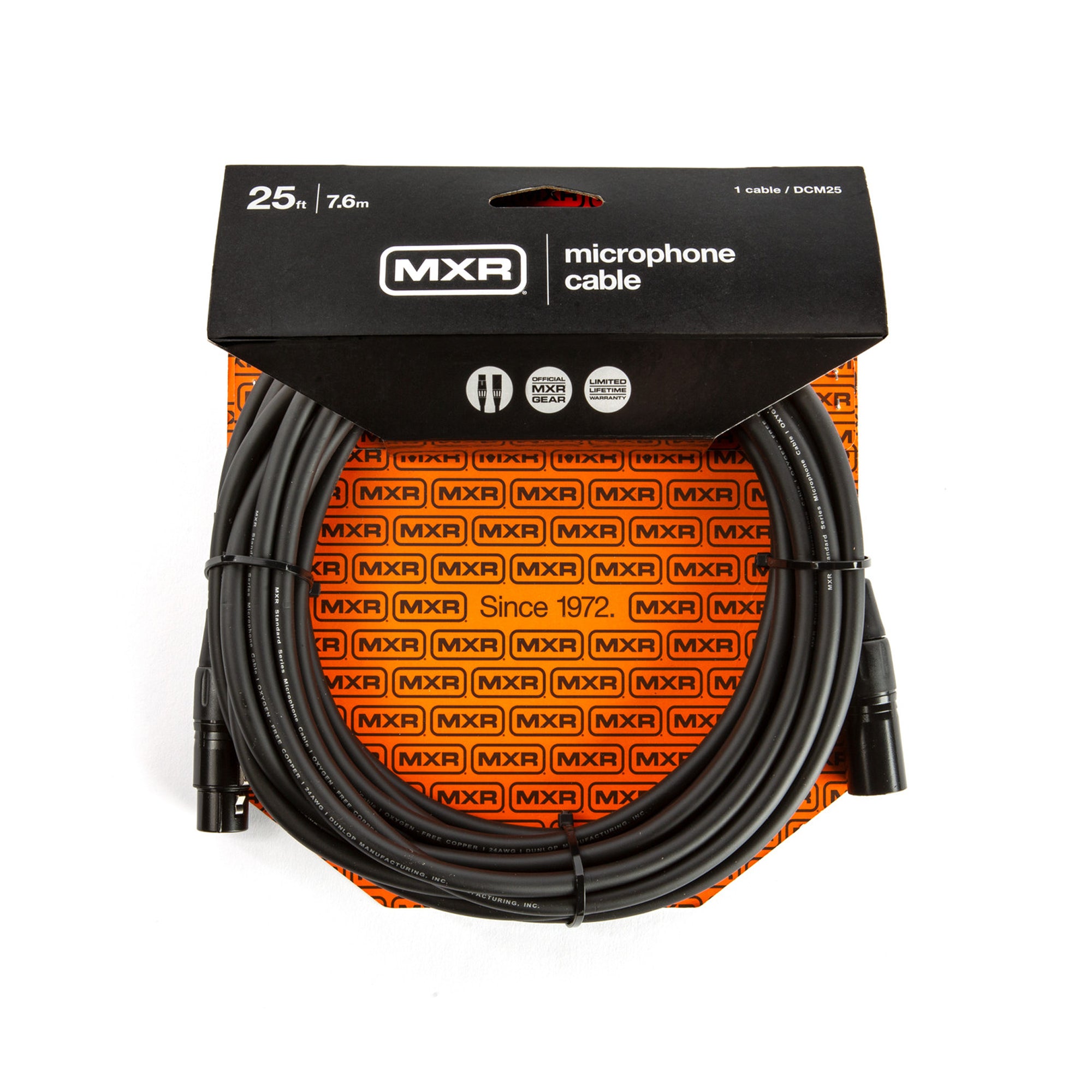 Cable de Micrófono XLR-XLR Dunlop de 7.6m - DCM25