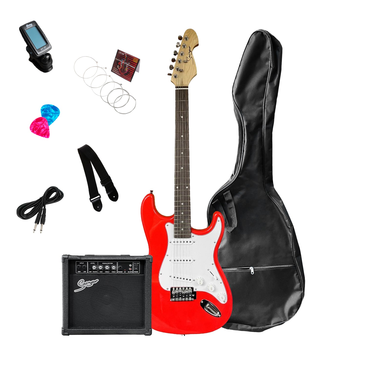 Pack Guitarra Eléctrica Smiger Rojo