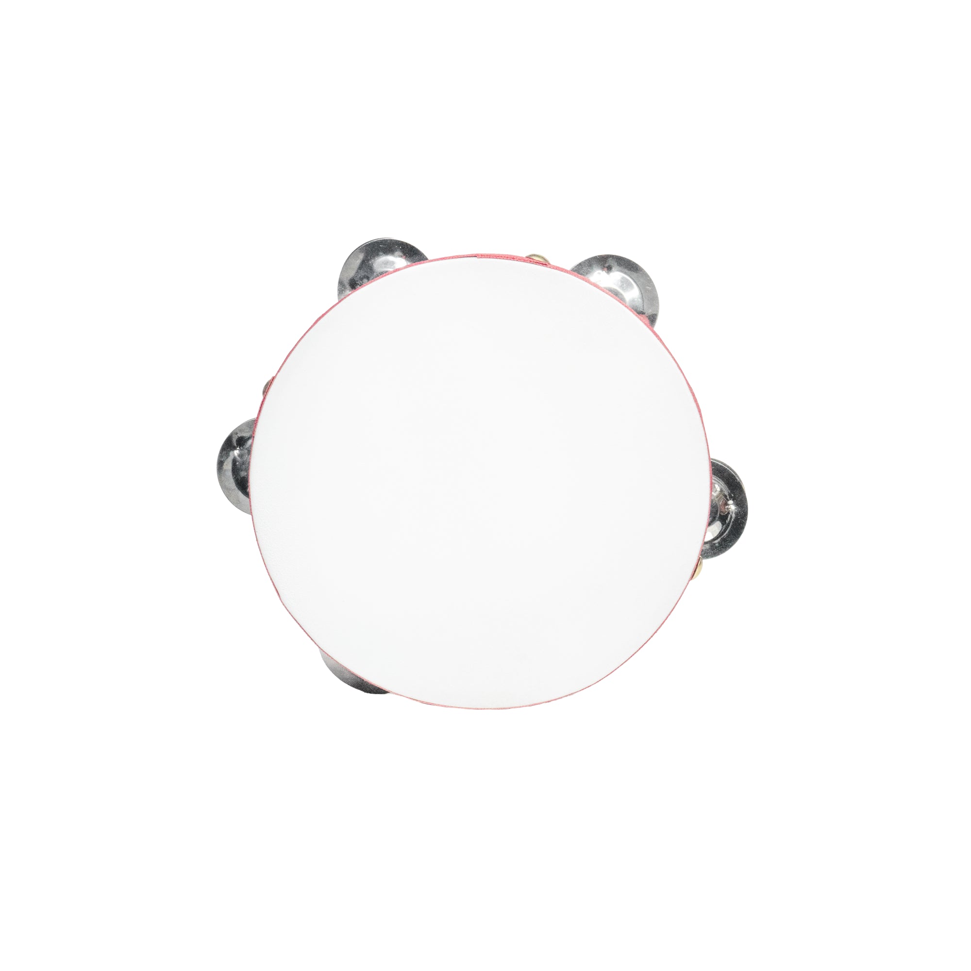 Pandereta de madera con cuero de 5 chapas dobles