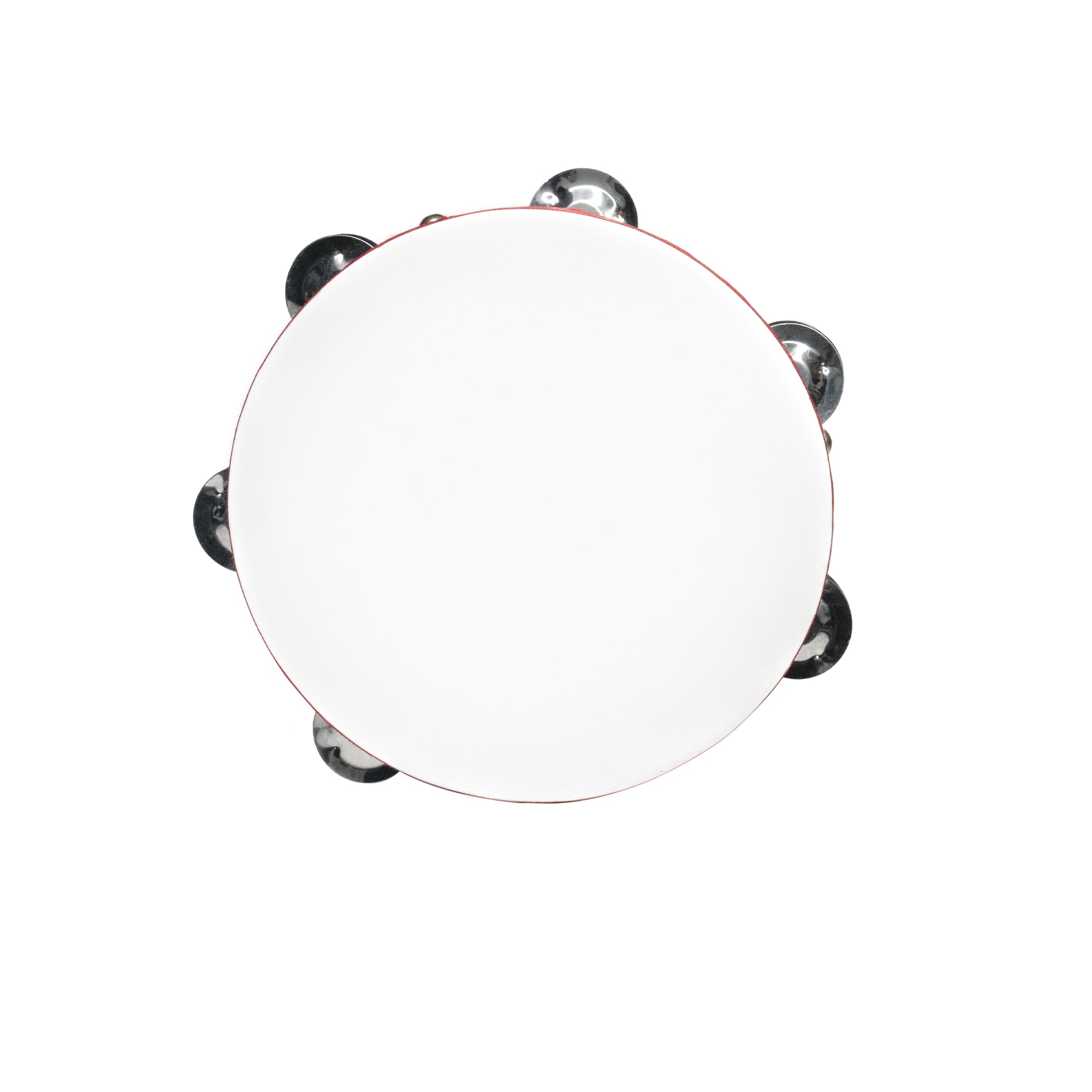 Pandereta de madera con cuero de 6 chapas dobles