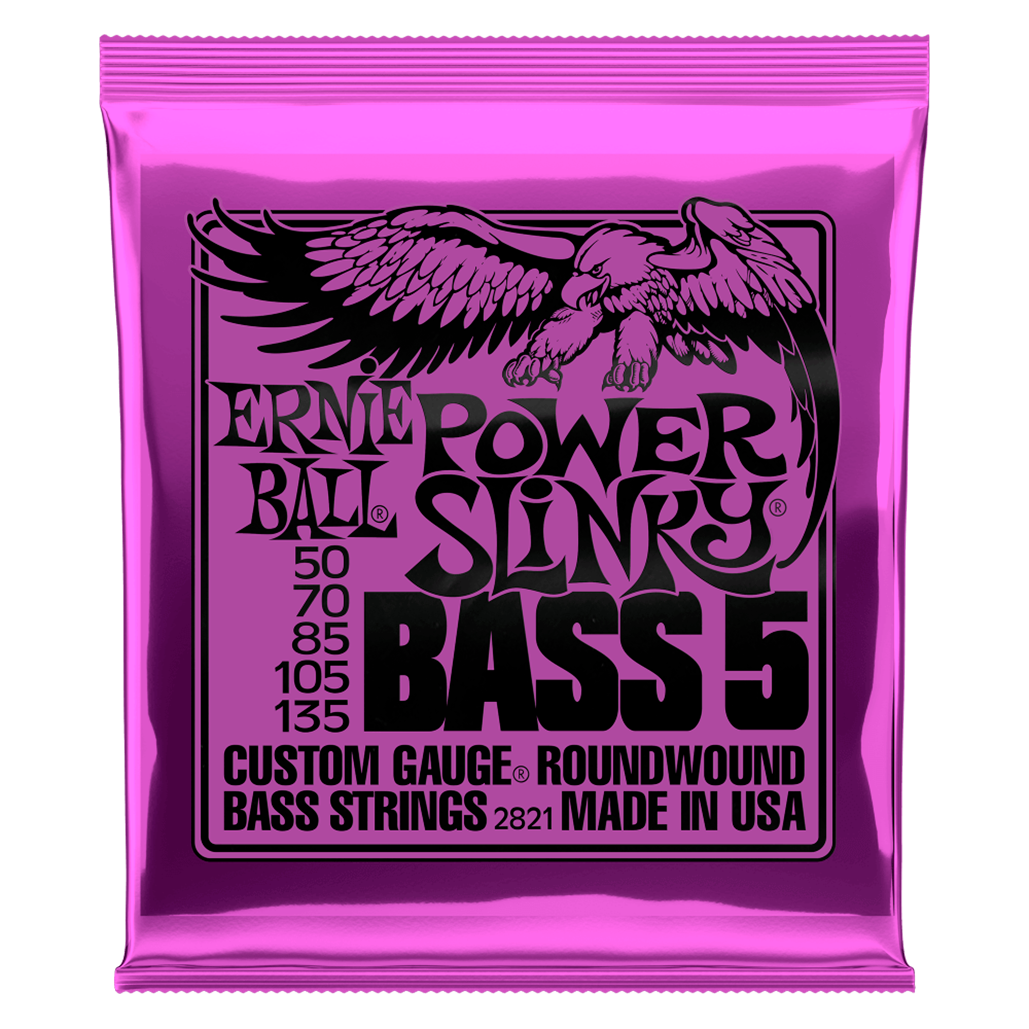 Set De Cuerdas Para Bajo Electrico De 5 Cuerdas 50-135 Ernie Ball - 2821