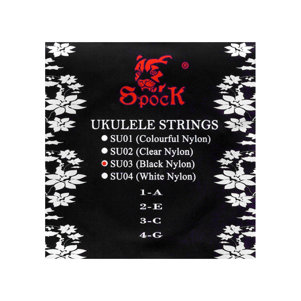 Cuerdas de ukelele black nylon Spock - SU03