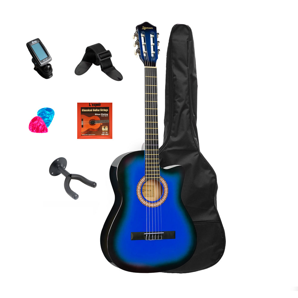 Pack Guitarra Acústica Djersen Azul