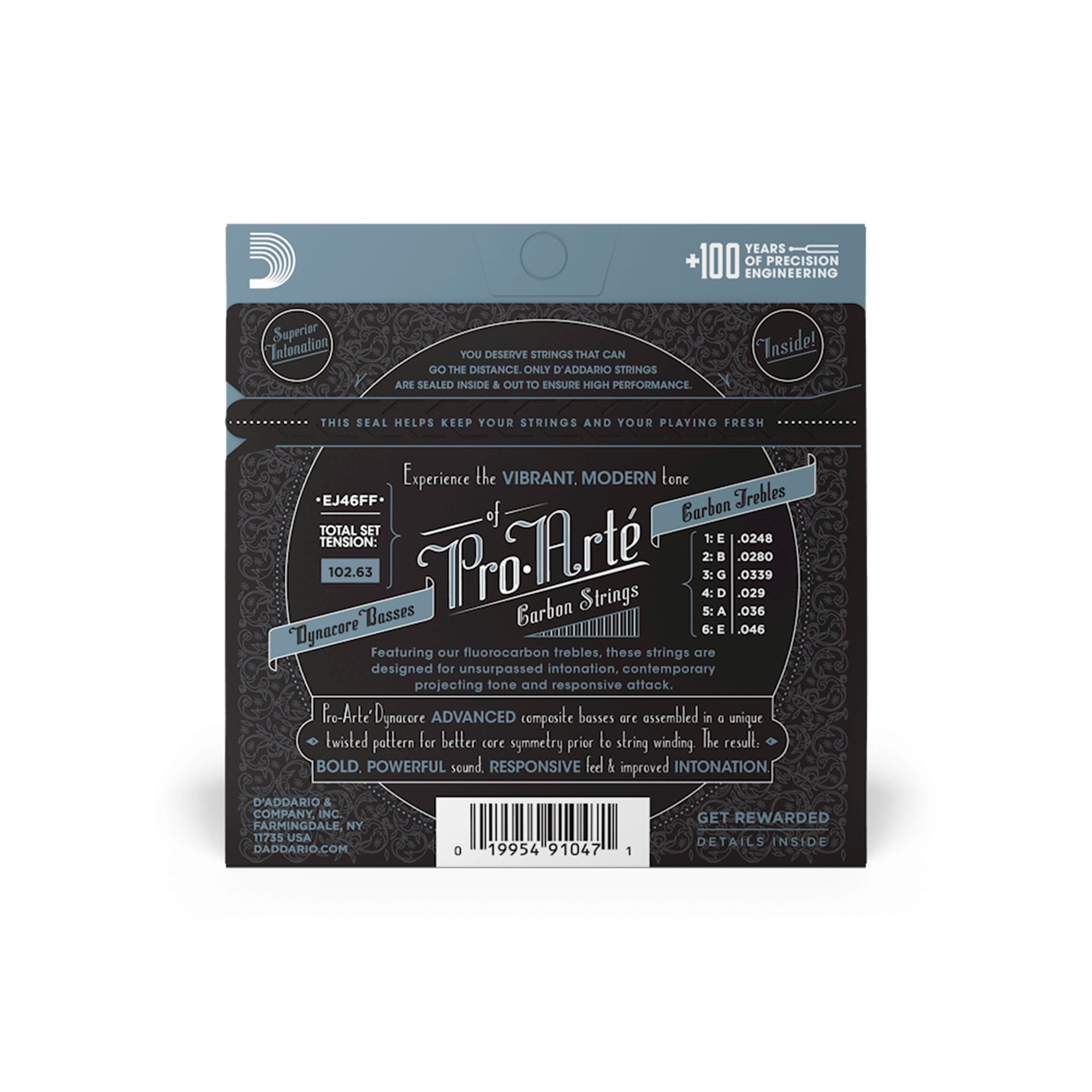 Set De Cuerdas Para Guitarra Acustica Daddario Pro Arte - EJ46FF