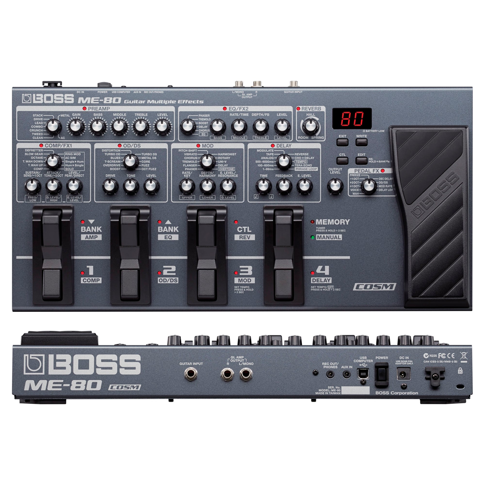 Pedalera multiefecto Boss - ME-80
