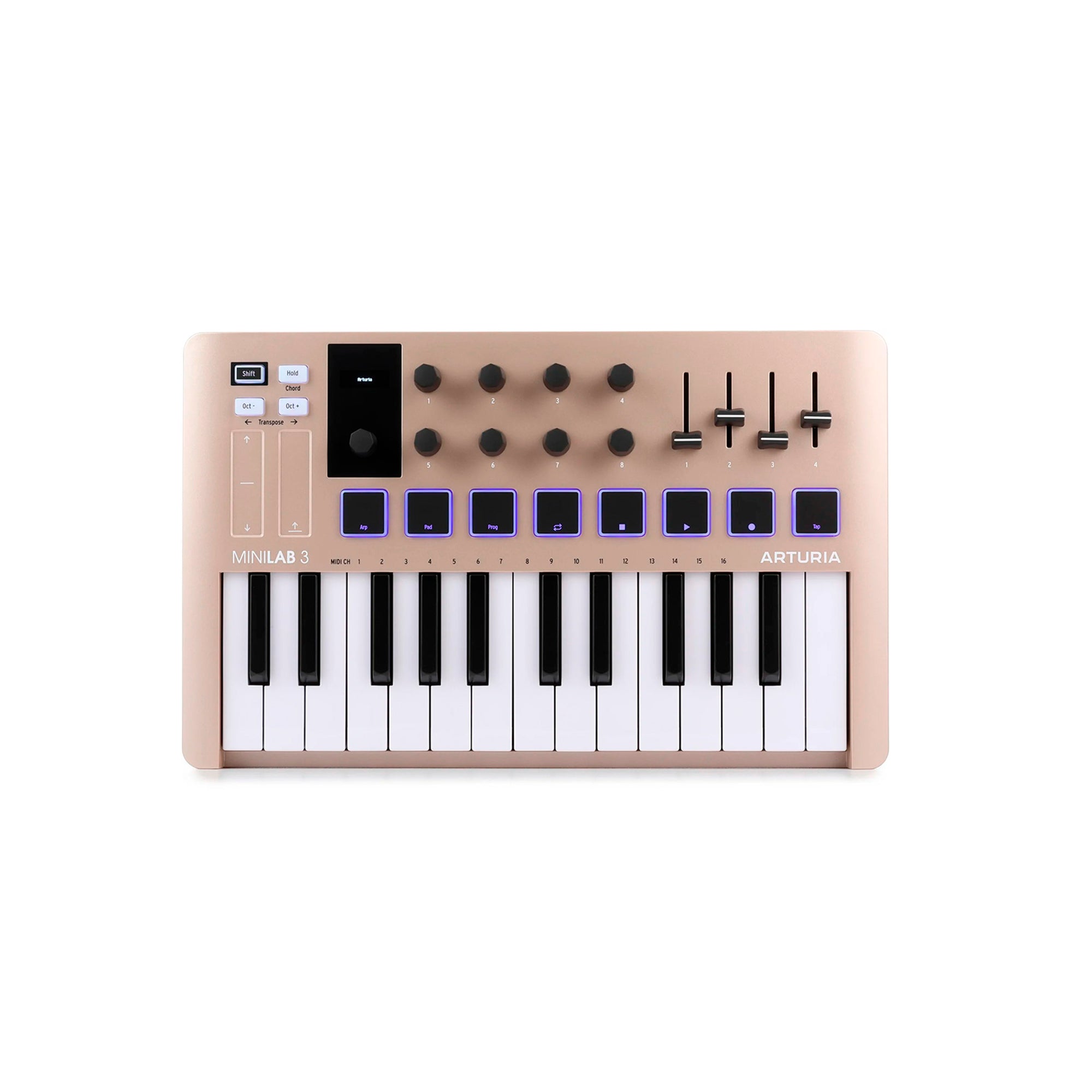 Controlador MIDI Arturia MiniLAB MK3 Champagne Edition