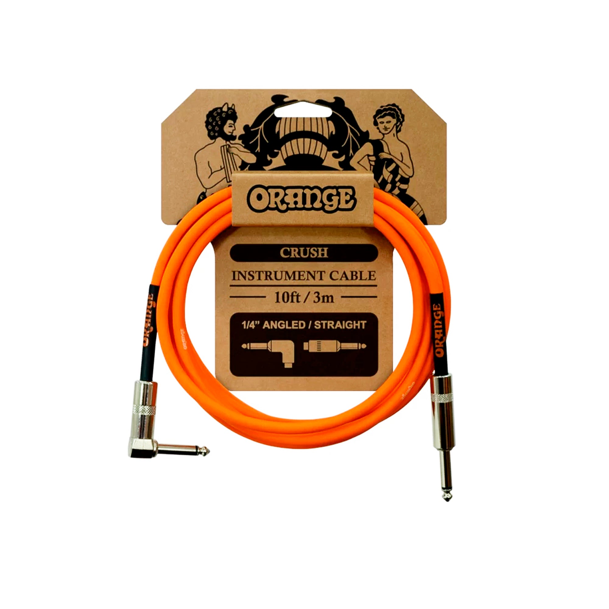 Cable de Instrumento Orange 10FT/3M Angulado/Recto - CA035