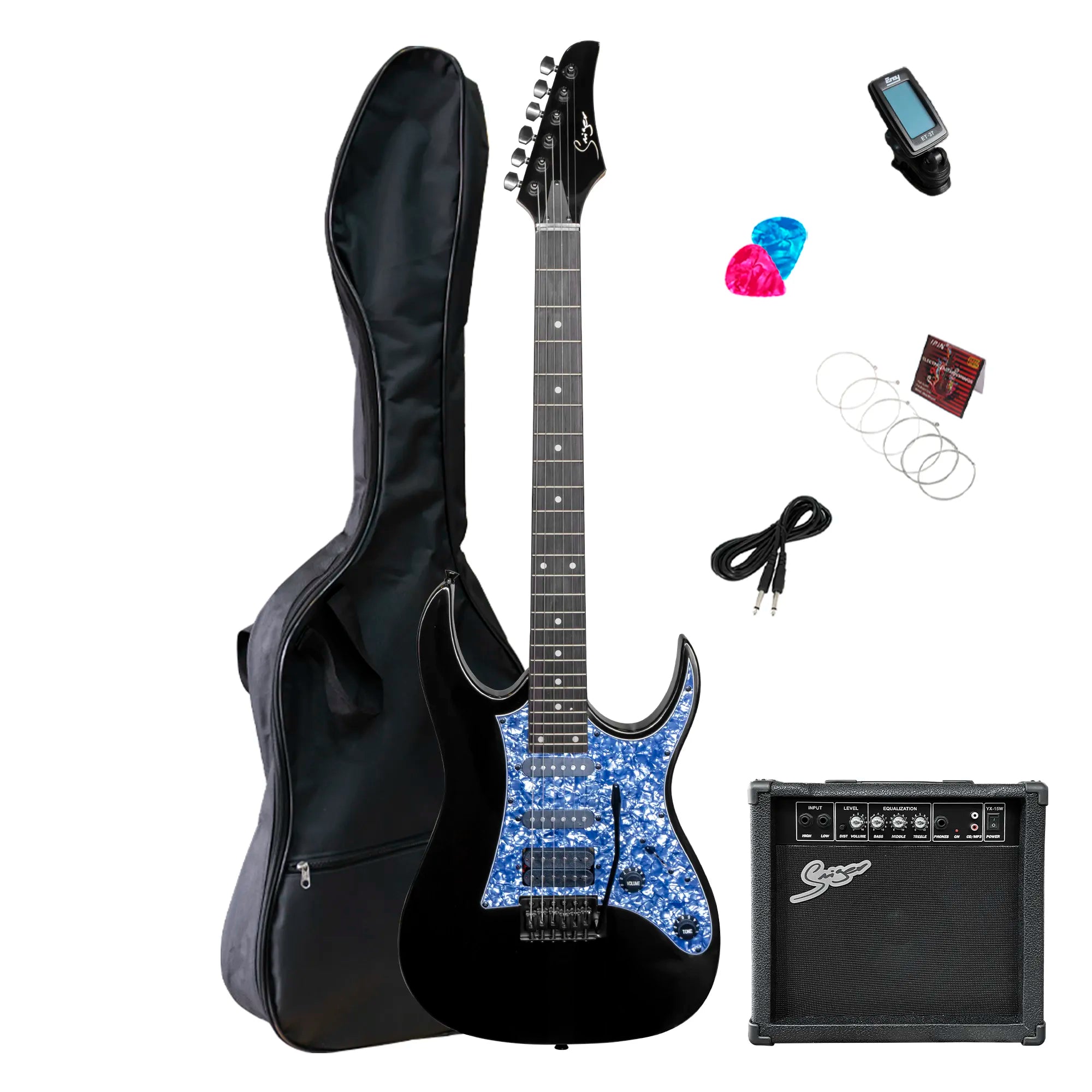 Pack de Guitarra Electrica Smiger S-G3 con amplificador YX-15