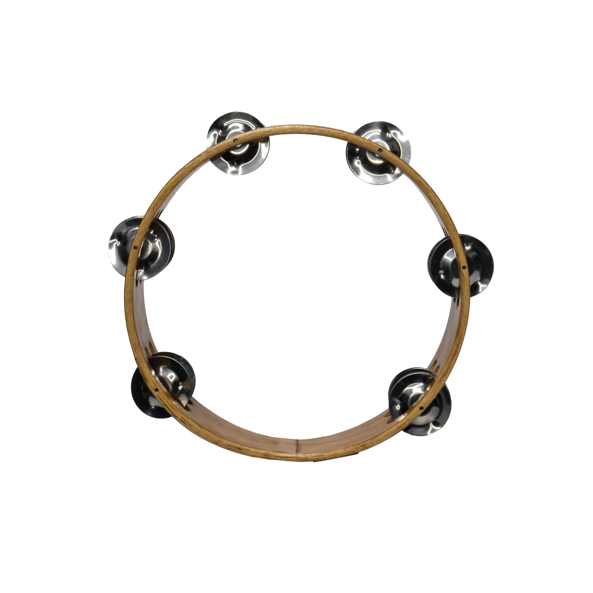 Pandereta de madera de 6 chapas dobles