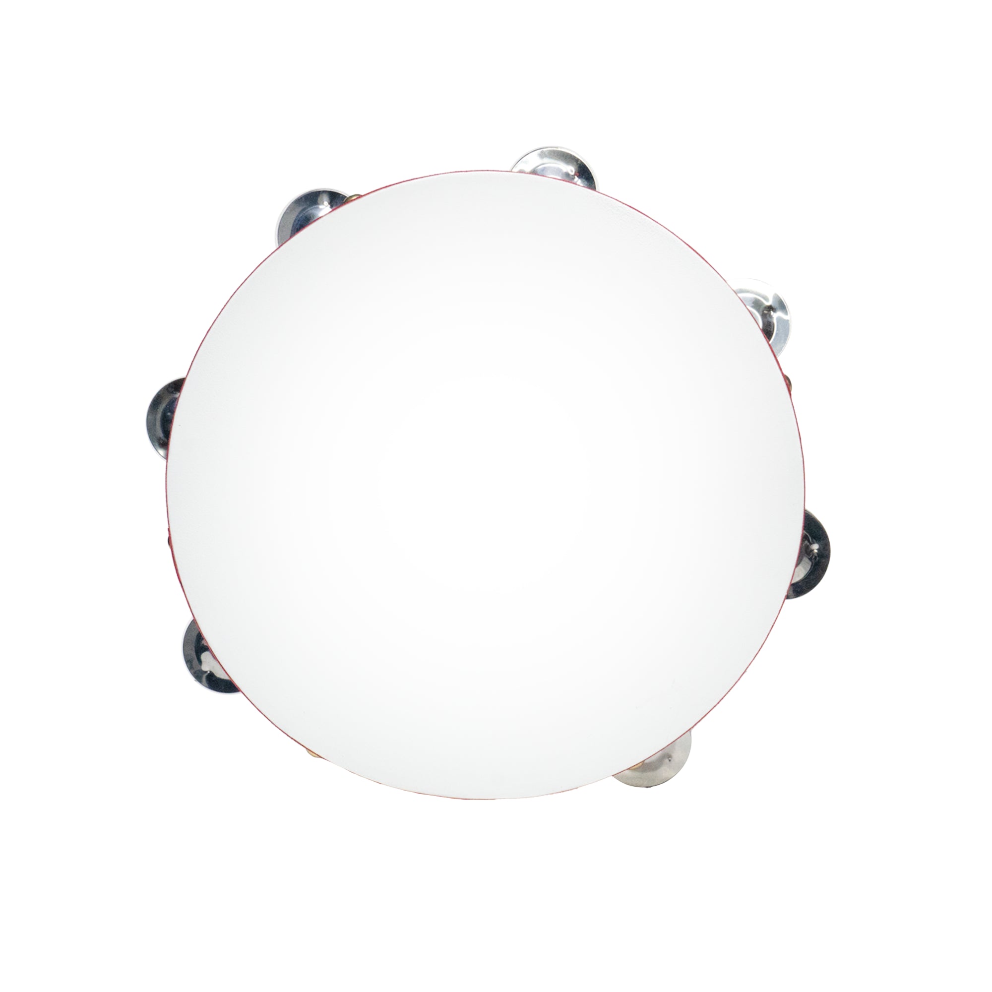 Pandereta de madera con cuero de 7 chapas dobles