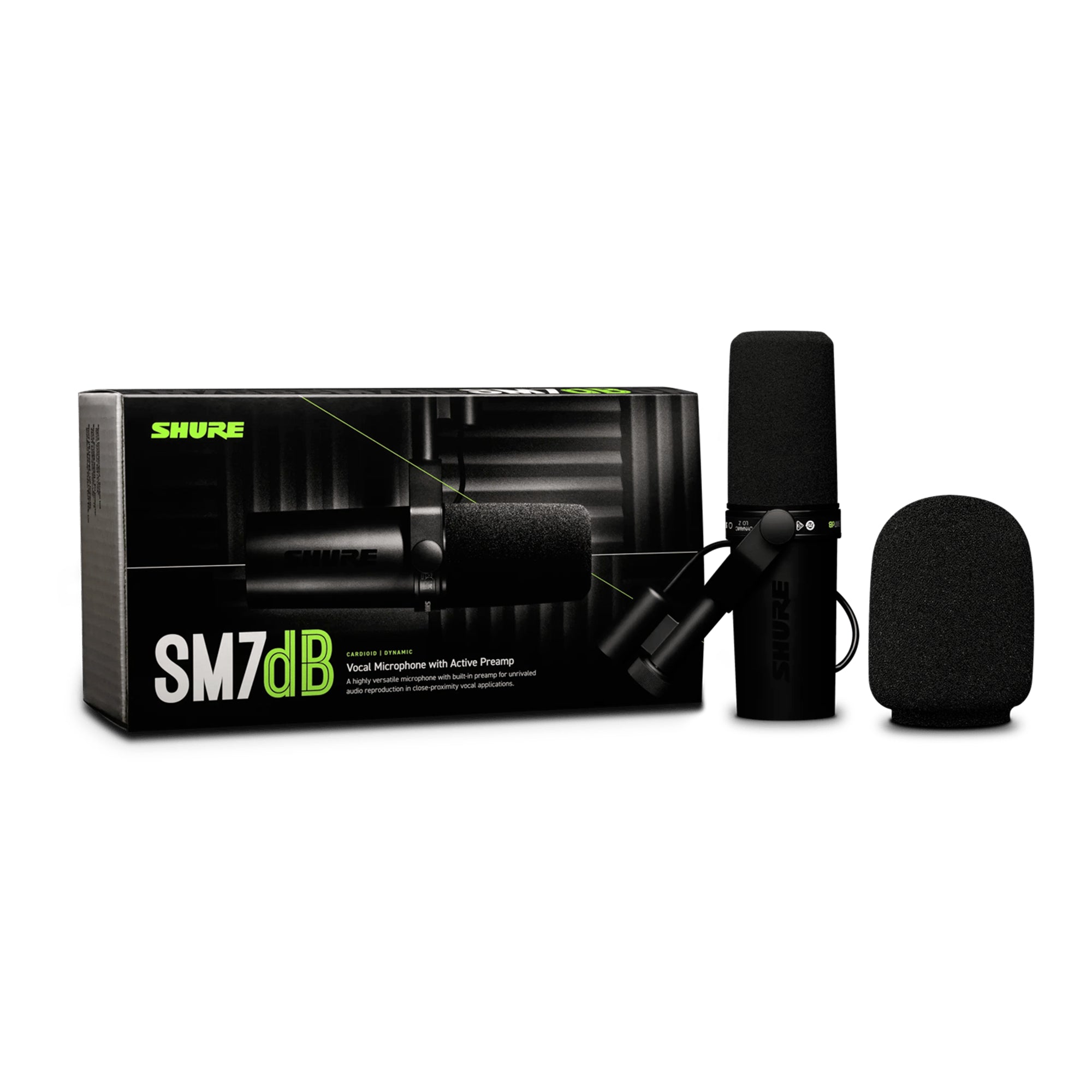 Micrófono Vocal Dinámico con Preamplificador Incorporado Shure - SM7DB