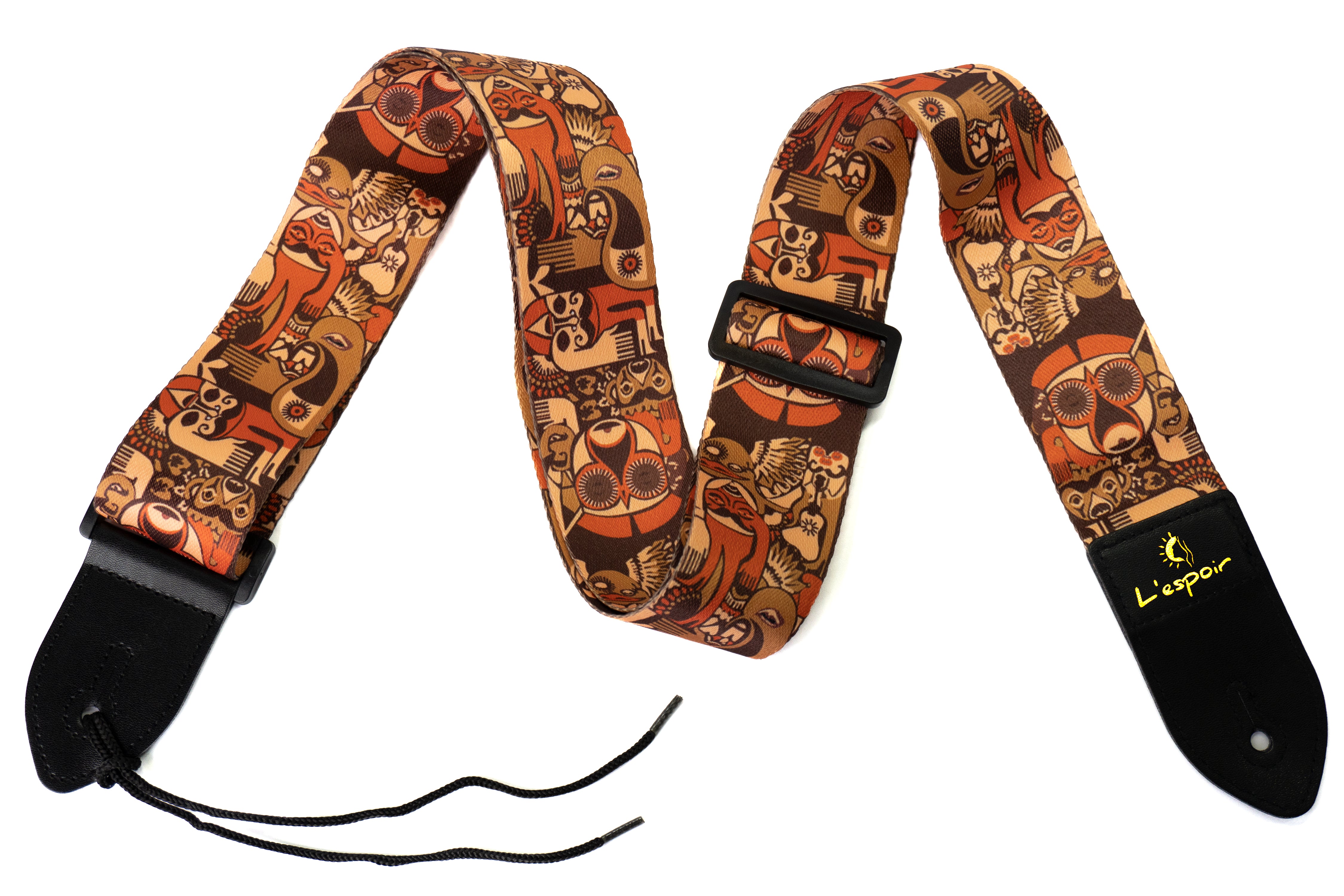 Correa para guitarra/bajo Psycho naranja Lespoir - LS008